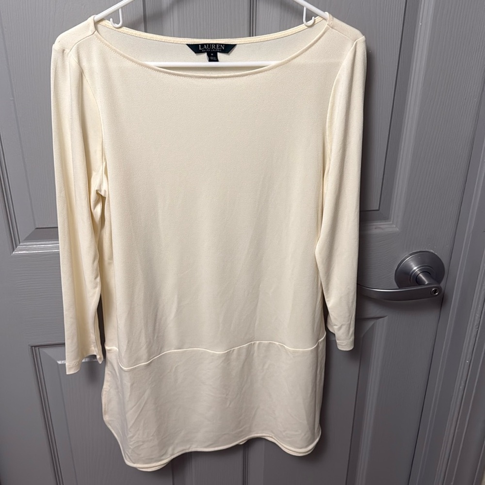 Ralph Lauren modern Ivory Tunic shirt size medium